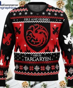 game of thrones house targaryen all over print ugly christmas sweater 1 kfhwbd