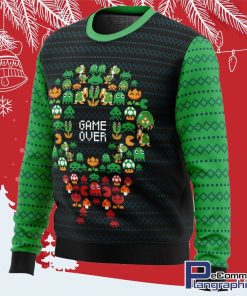 game over nintendo all over print ugly christmas sweater 3 fitywv