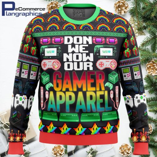 gamer apparel ugly christmas sweater 1 ops08z
