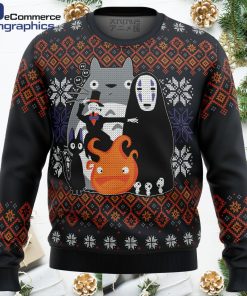 ghibli miyazaki ugly christmas sweater 1 udfcan
