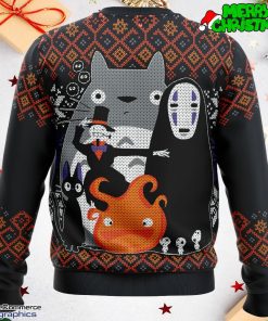 ghibli miyazaki ugly christmas sweater 2 vyahz5