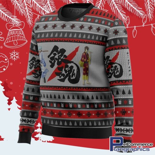 gintama shinsuke and gintoki ugly christmas sweater 2 v63fqg