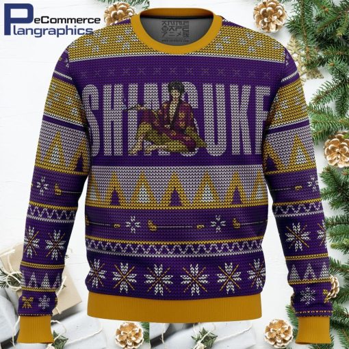 gintama smokin shinsuke all over print ugly christmas sweater 1 hhsw62
