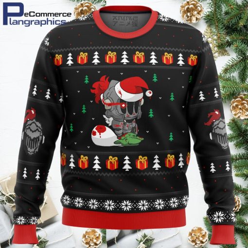 goblin slayer santa all over print ugly christmas sweater 1 vzaqcd