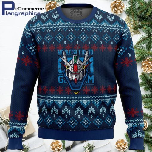 gundam ugly christmas sweater 1 w1sbgy