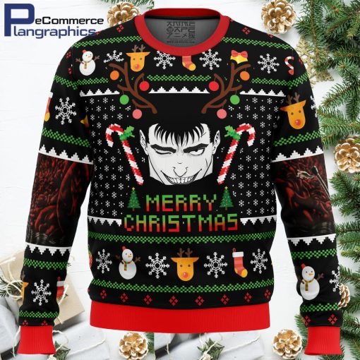 guts santa claus berzerk all over print ugly christmas sweater 1 sonfej