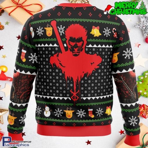guts santa claus berzerk all over print ugly christmas sweater 3 i51nl7