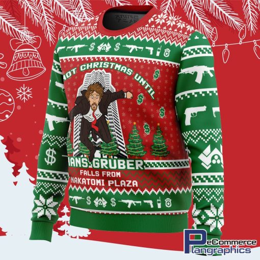 hans gruber fall nakatomi plaza die hard ugly christmas sweater 2 nwfhqw
