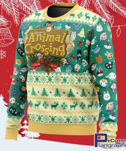 happy animal villagers animal crossing ugly christmas sweater 2 yqjyrv