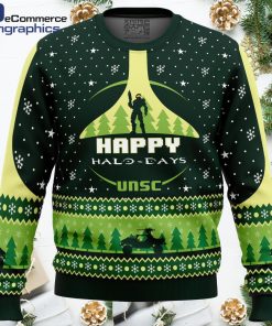 happy halo days halo ugly christmas sweater 1 yfyqbx