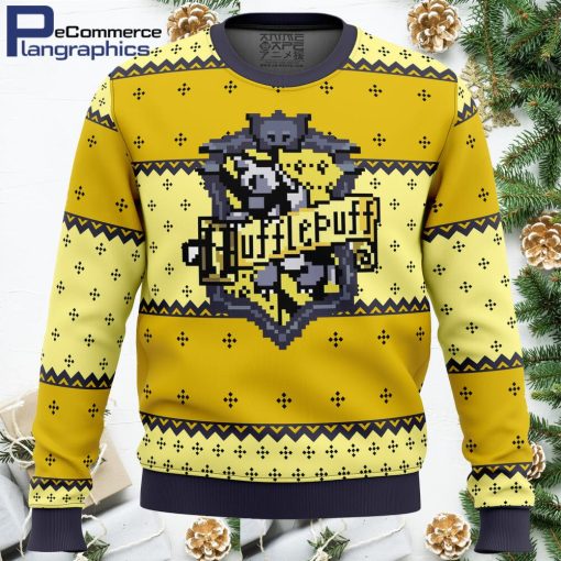 harry potter hufflepuff all over print ugly christmas sweater 1 gxzqso