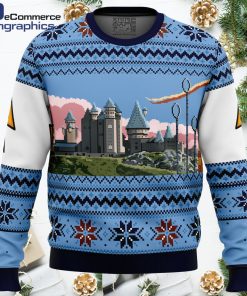 harry potter retro hogwarts all over print ugly christmas sweater 1 nlvux4
