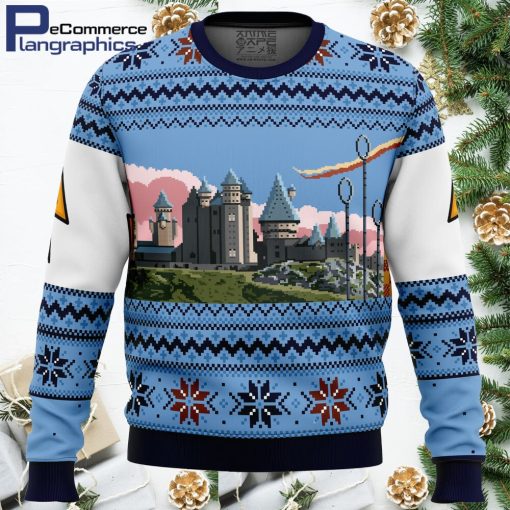 harry potter retro hogwarts all over print ugly christmas sweater 1 nlvux4