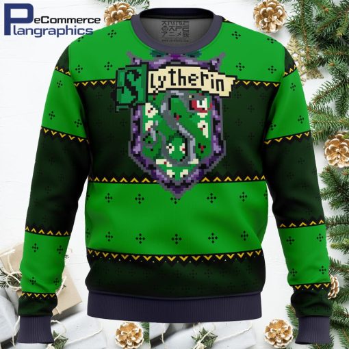 harry potter slytherin all over print ugly christmas sweater 1 zg8hej