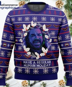 have a regular human holiday all over print ugly christmas sweater 1 ljfldr