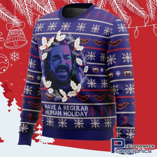 have a regular human holiday all over print ugly christmas sweater 2 dpgeku