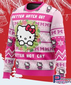 hello kitty is coming to town all over print ugly christmas sweater 2 djwux5