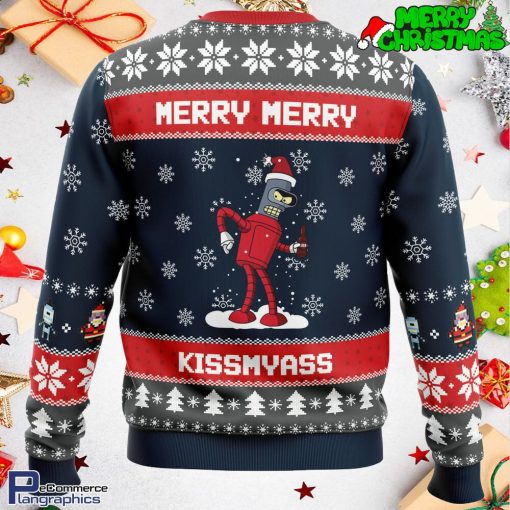 hey we wish you a futurama all over print ugly christmas sweater 3 o6oj3a
