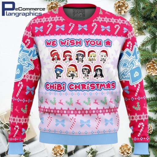 high school dxd chibi girls all over print ugly christmas sweater 1 vjlpws