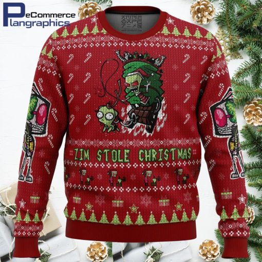 invader zim doom doom doom ugly christmas sweater 1 pnpnrl