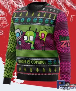 invader zim ugly christmas sweater 2 mgfj9d