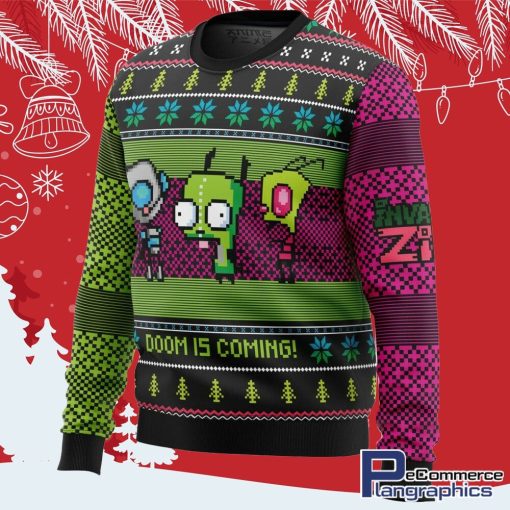 invader zim ugly christmas sweater 2 mgfj9d