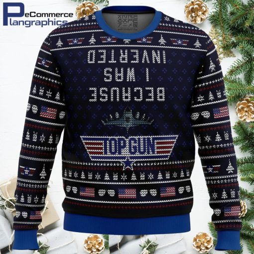 inverted top gun ugly christmas sweater 1 vllzwm