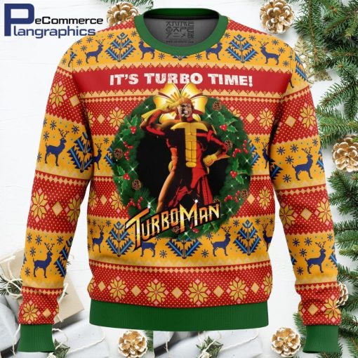 its turbo time turbo time all over print ugly christmas sweater 1 ujdto3