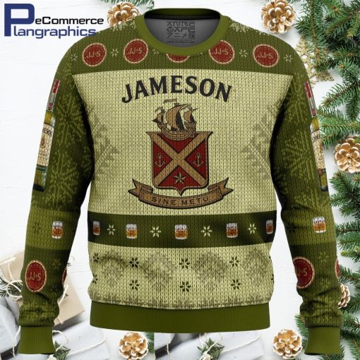 jameson irish whiskey ugly christmas sweater 1 brrh7v