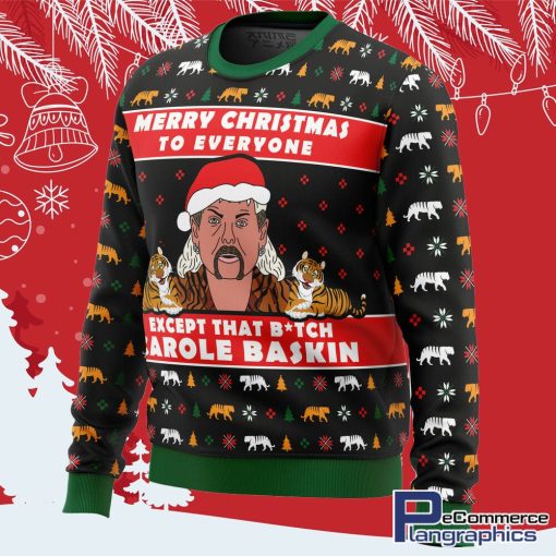 joe exotic tiger king all over print ugly christmas sweater 2 s0bqoi