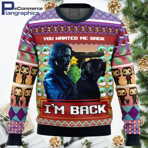 john wick all over print ugly christmas sweater 1 q29fum