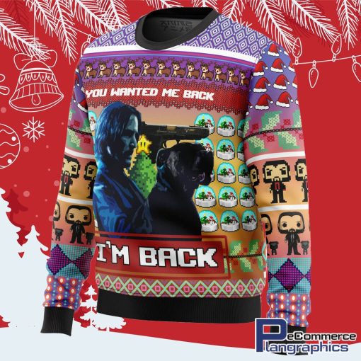 john wick all over print ugly christmas sweater 2 qqwhmo