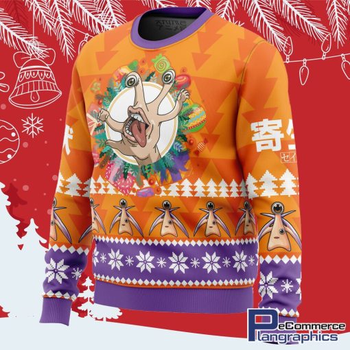 jolly parasitic beasts all over print ugly christmas sweater 2 hxant4