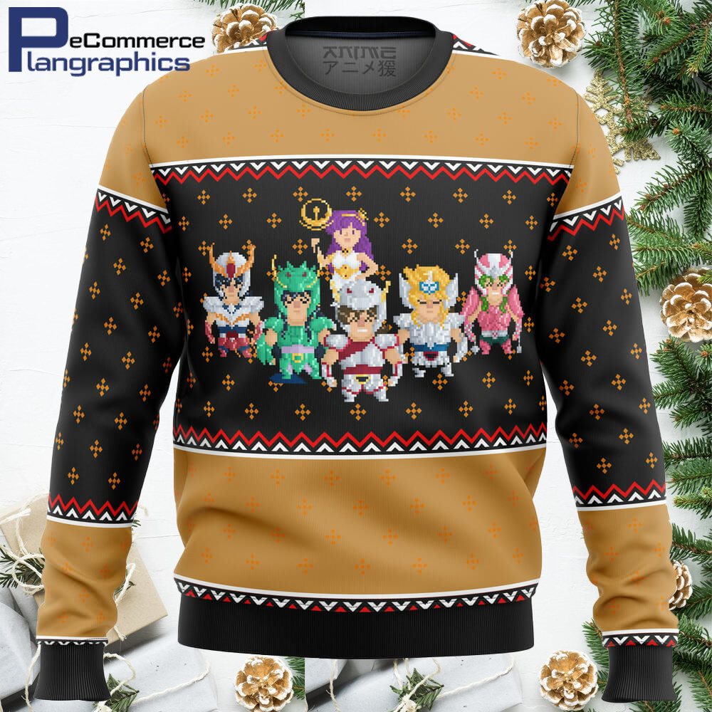 Knights Of The Zodiac St Seiya All Over Print Ugly Christmas Sweater