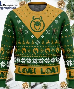 let earth receive her king loki marvel ugly christmas sweater 1 zhkfmi