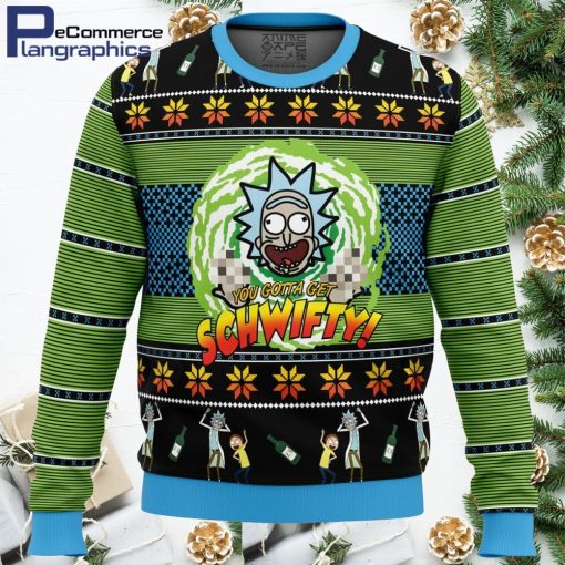 lets get schwifty rick and morty ugly christmas sweater 1 wfnua6