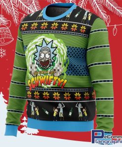lets get schwifty rick and morty ugly christmas sweater 2 v9o87q