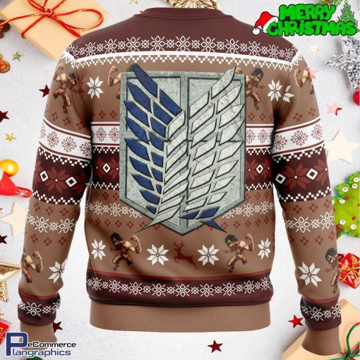levi ackerman attack on titan all over print ugly christmas sweater 3 r6juad
