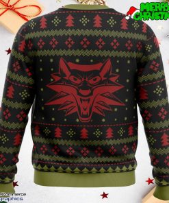 merry christmas and toss a coin the witcher all over print ugly christmas sweater 3 b88mm0