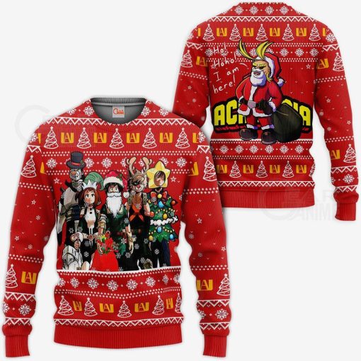 my hero academia santa anime ugly sweatshirt sweater 1 qnslnl