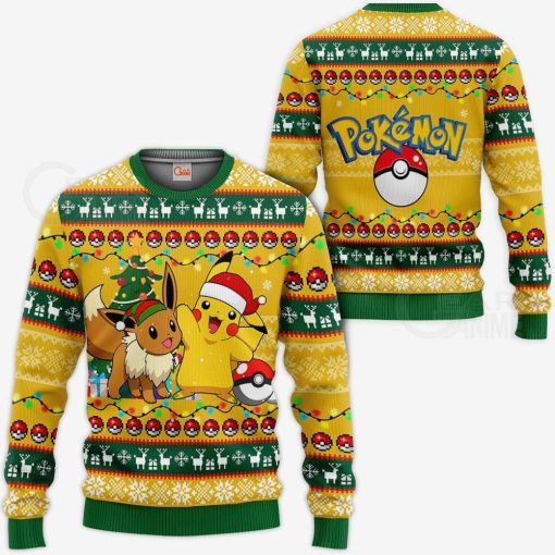 pikachu eevee pokemon anime ugly sweatshirt sweater 1 ke9igm