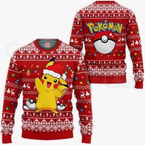 pikachu santa pokemon anime aop ugly sweatshirt sweater 1 noplqc