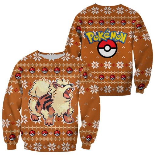 pokemon custom arcanine ugly sweatshirt sweater 1 e25kyw