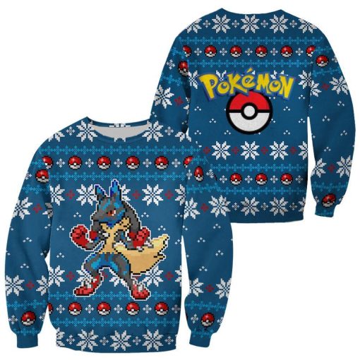 pokemon custom lucario clothes ugly sweatshirt sweater 1 p9mbuy