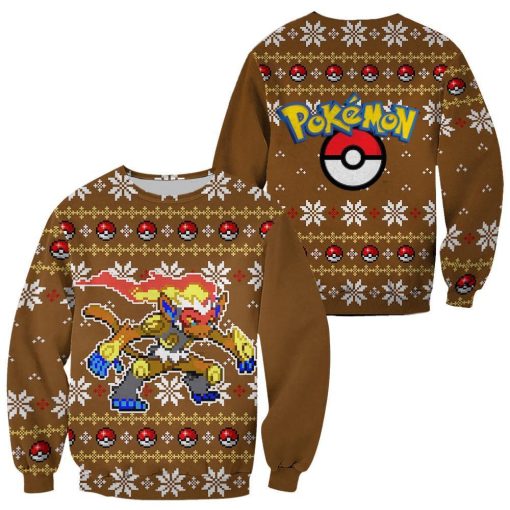 pokemon infernape aop ugly sweatshirt sweater 1 mf6s1v