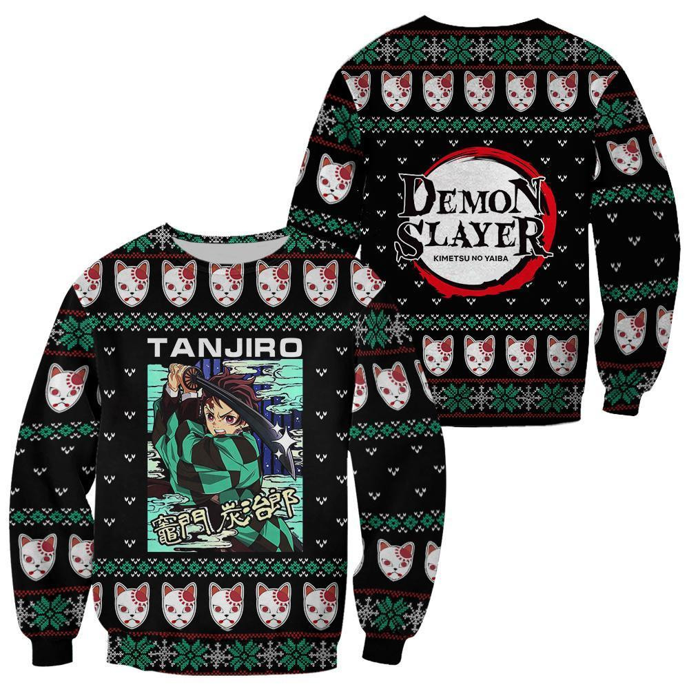 Tanjiro Kamado Demon Slayer Anime Xmas Custom Clothes Ugly Sweatshirt, Sweater