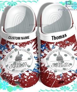 american university graduation crocs clog shoes customize name sHtoe