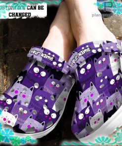 cat chibi anime cute purple crocs clog shoes customize name 7iotZ