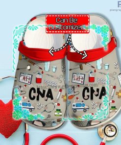 cna nurse medical item chibi cute crocs clog shoes customize name Po5b9