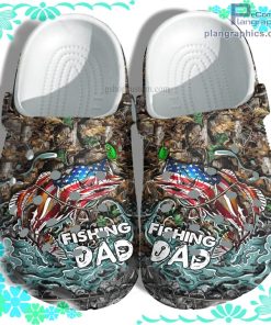 fishing dad vintage crocs clog shoes customize name KKN1T
